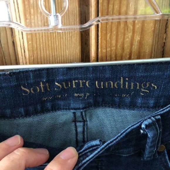 Soft Surroundings Womens Small 5 Pocket Pull-On Denim Leggings Skinny Jeans - Picture 3 of 6